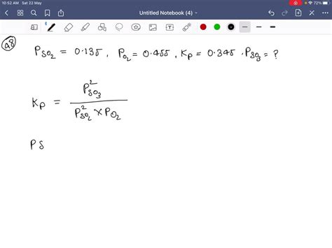 SOLVED The Equilibrium Constant Kp For The Following Reaction Is 0 1lO