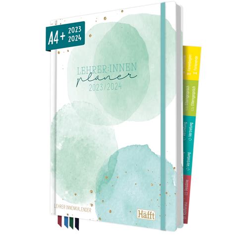 Häfft Shop Lehrer Planer A4 23 24 Watercolor Dots online kaufen