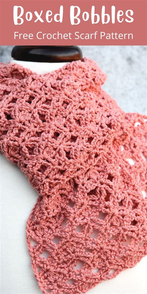 Lightweight Crochet Scarf | Boxed Bobbles - Make It Crochet