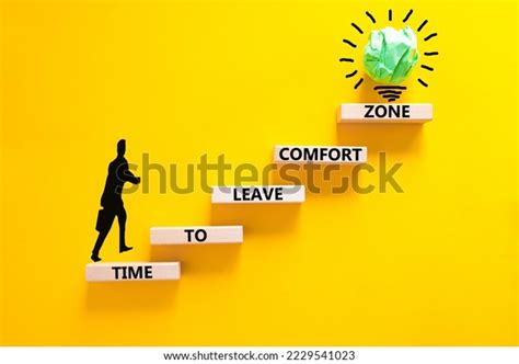 Leave Comfort Zone Symbol Concept Words Stock Photo 2229541023