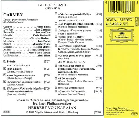 Carmen Highlights Georges Bizet Berliner Philharmoniker Herbert