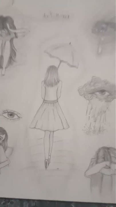 رسم فتاة حزينه رسم تعبيري رسم حزين رسم Youtube