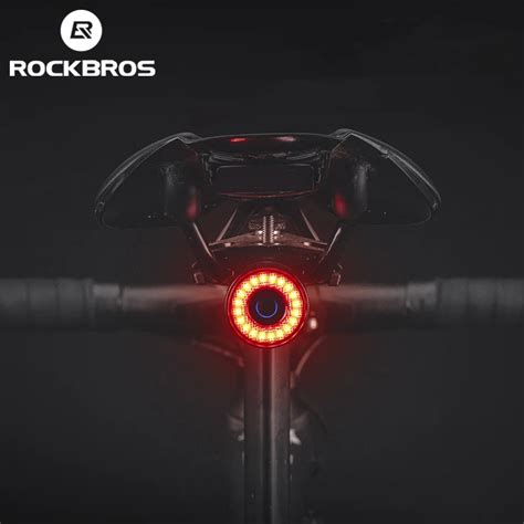 ROCKBROS Luz Trasera Inteligente Para Bicicleta Iluminaci N LED Con