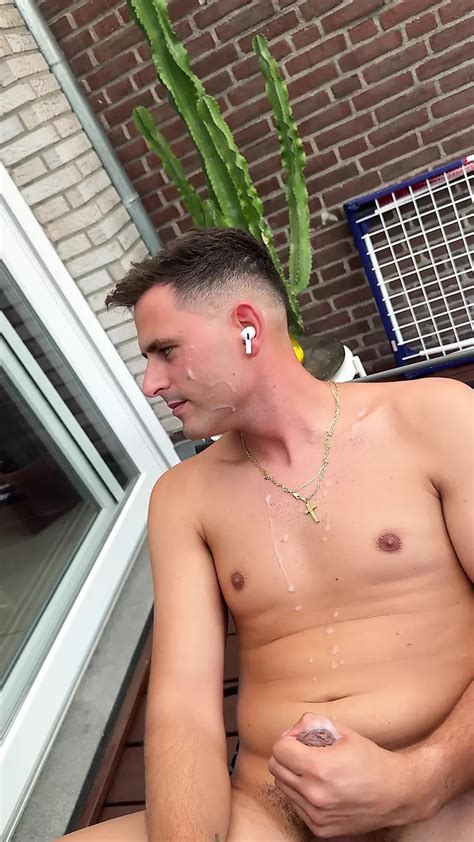 Cute German Twink Jerks Off Naked In The Garden With Lots Of Cum Gay Porn Xhamster