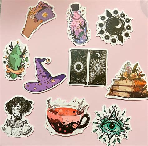 10 Pack of Witchy Stickers, for Water Bottles, Laptops and More - Etsy