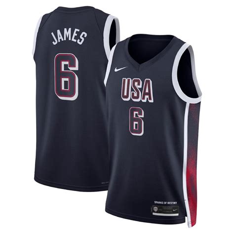 LeBron James USA Olympics 2024 Navy Maillots De Foot Et NBA Sur