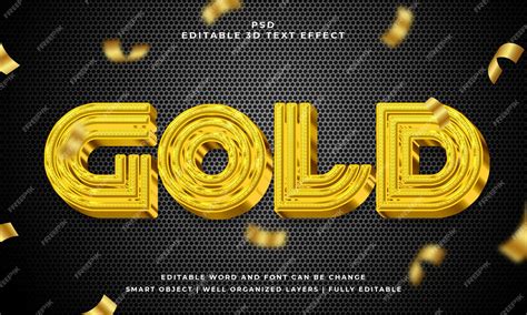 Premium Psd Gold 3d Editable Psd Text Effect With Background