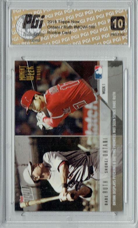 Amazon Shohei Ohtani Babe Ruth Topps Now MOW W PRISTINE Rookie Card PGI