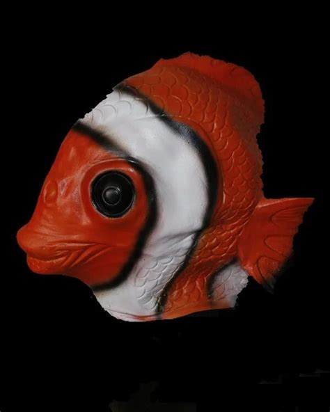 Promotional Realistic High Quality Fancy Costume Latex Gold Fish Mask