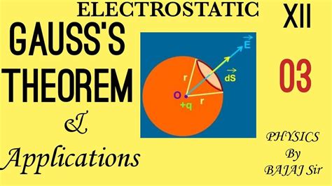 Class 12 Gauss Theorem Lecture 3 YouTube