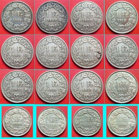 Switzerland Lot Of 12 X 1 Franc 1905 1921 4 X 1 2 Francs Catawiki