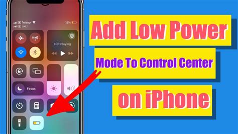 How To Add Low Power Mode To Control Center On Iphone Turn On Low