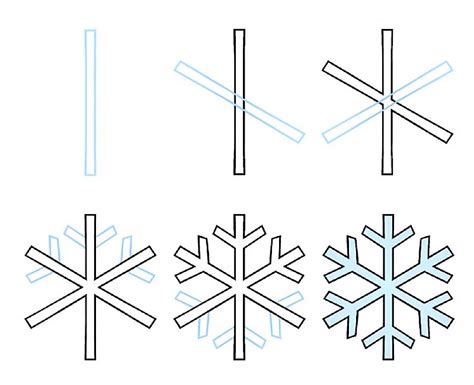 Idées de dessin Flocon de neige Comment dessiner Flocon de neige