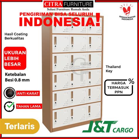 Jual New Loker Besi 18 Pintu Kunci Locker Karyawanarsip File