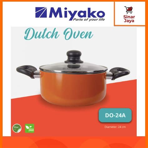 Jual MIYAKO Dutch Oven Panci Tutup 20 24 Cm Tutup Kaca Anti