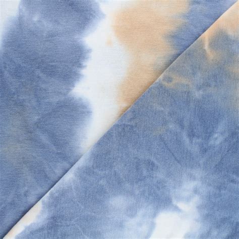 Tissu sweat léger Tie and dye bleu Ma Petite Mercerie