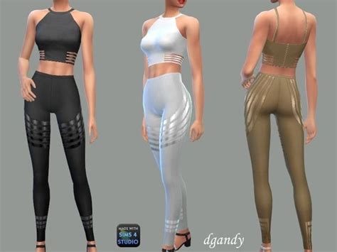 Dgandy S Leggings And Top Devon Athletic Outfits Sims Sims 4