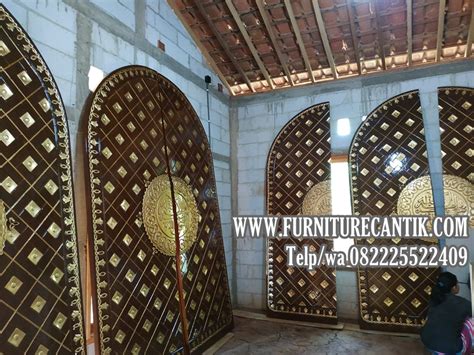 Pintu Masjid Kayu Jati Ornamen Nabawi Toko Furniture Cantik Jepara