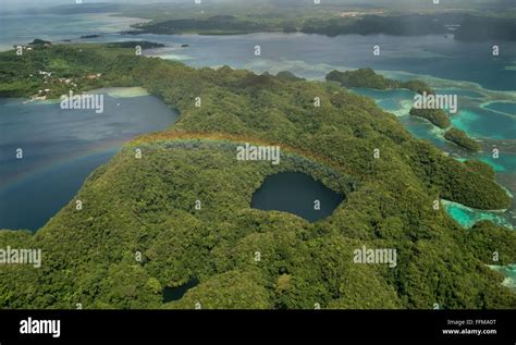 Aerial View Of Palau Micronesia Oceania Pacific Ocean From Sky On