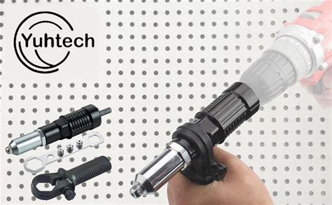 Yuhtech Riveter Insert Tool Electric Rivet Gun Adapter Chunk Head