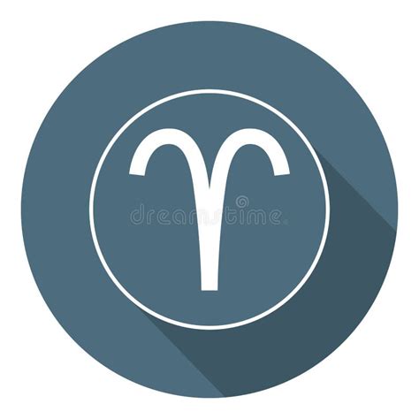 Icono De Aries Símbolo Negro De La Línea Zodiac Vector Aislado Stock De Ilustración