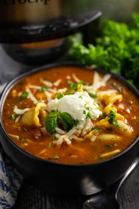 Crockpot Lasagna Soup The Gracious Wife