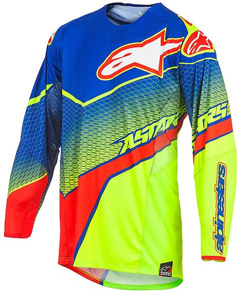 Maillot Moto Cross Enduro Alpinestars Techstar Venom Jersey Bleu