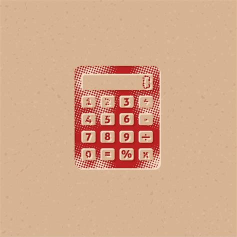 Icono De Estilo De Semitono De Calculadora Con Ilustraci N De Vector De