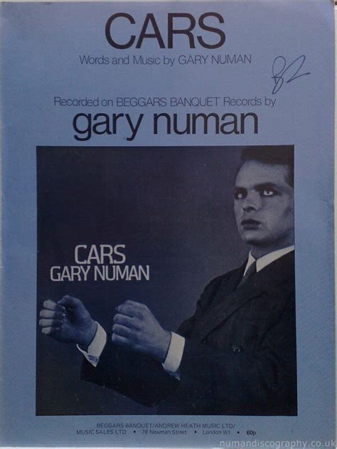 Gary Numan Sheet Music Cars