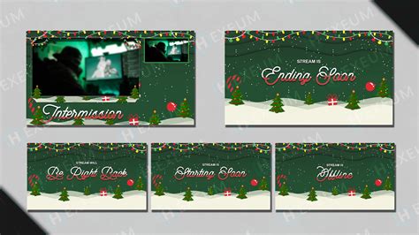 Christmas Themed Animated Twitch Overlay Package Webcam Etsy