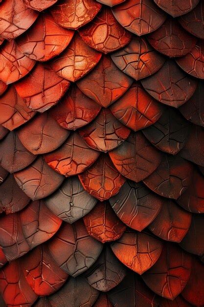 Premium Photo | Red dragon scale pattern closeup luxury background ...