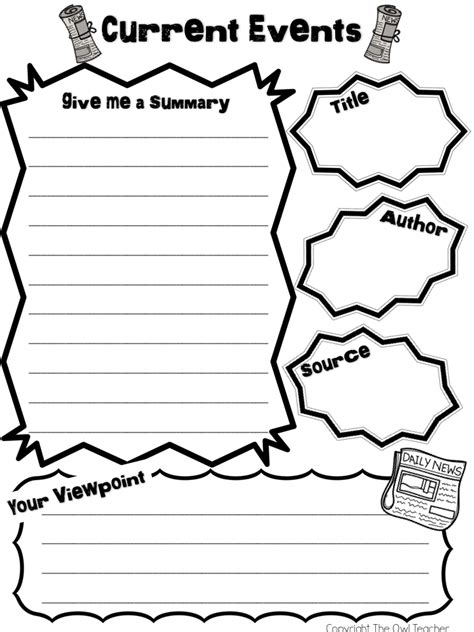 Free Printable Current Events