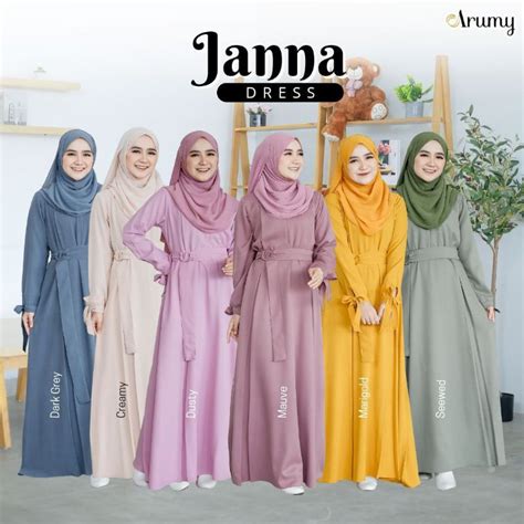 Jual Janna Dress Set By Arumy Hijab PO Shopee Indonesia