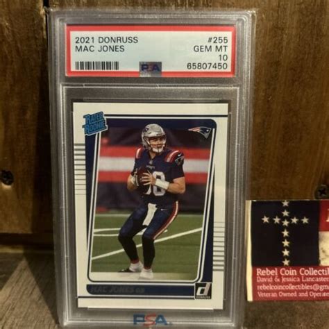 Panini Donruss Rated Rookie Mac Jones Rc Psa Ebay