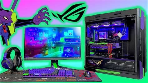 Asus Rog X Evangelion High End Gaming Pc Build And Setup Youtube