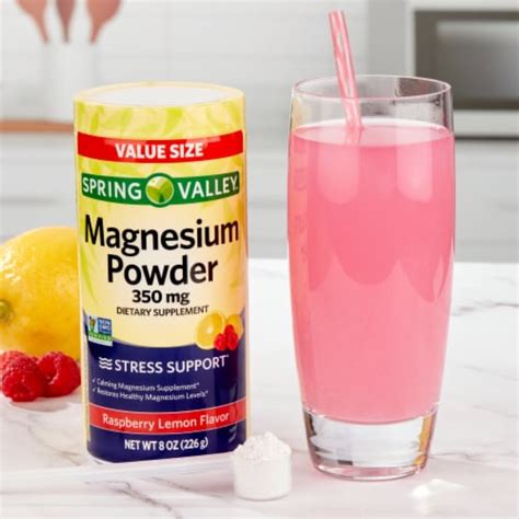 Magnesium Powder Raspberry Lemon Flavor Mg Oz Count King