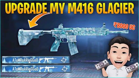 FINALLY UPGRADE MY M416 GLACIER HOW TO UPGRADE M416 GLACIER IN BGMI