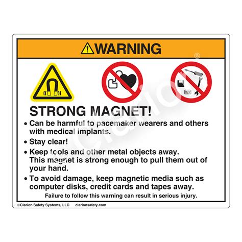 Magnetic Hazard Safety Labels Clarion Safety Systems