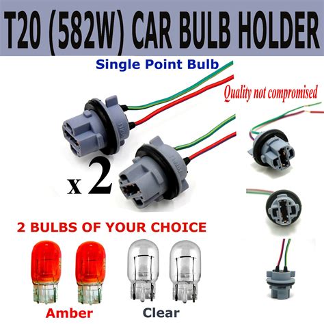 T20 582 W21w 12v 21w Car Bulb Holder Bulbs Ebay