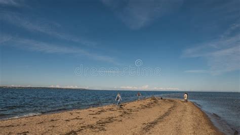 Beach on Rewa Peninsula. editorial photography. Image of horizon ...