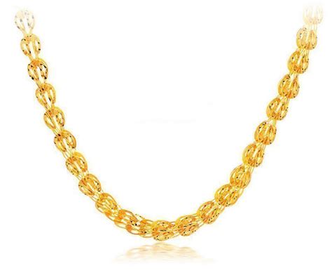 K Pure Gold Necklace Real Au Solid Gold Chain Smart Beautiful