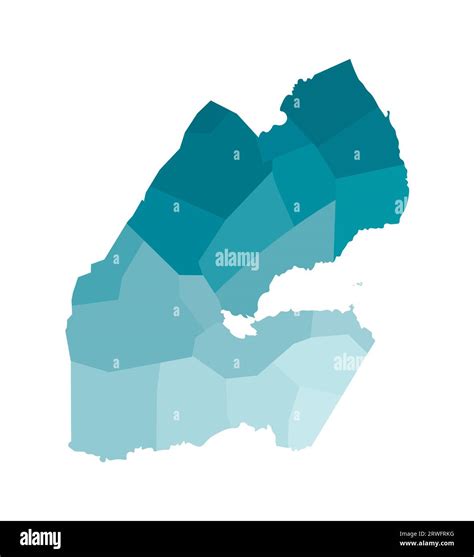 Vector Isolated Illustration Of Simplified Administrative Map Of