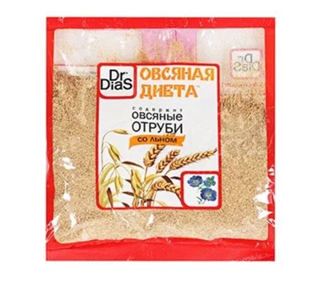 Dr.DiaS Отруби овсяные, со льном, 200 г, 1 шт. купить по цене от 73 руб ...