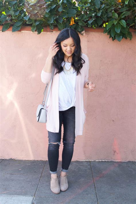 5 Ways To Wear A Pink Or Blush Cardigan For Spring