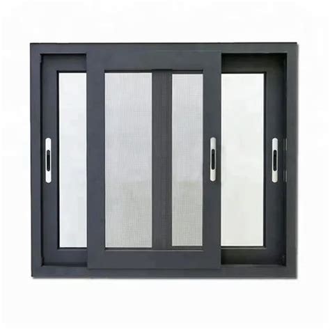 Black Powder Coated Track Aluminium Sliding Window At Rs Square