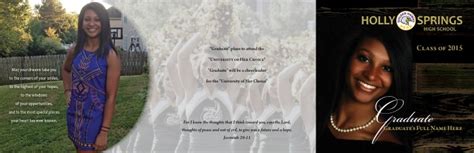 Tri Fold Graduation Announcement And Celebration Invitation Graphic
