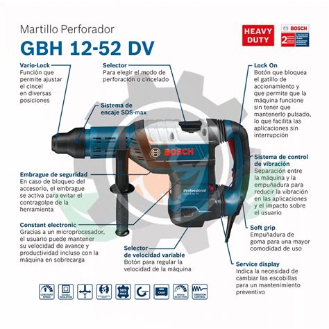 ROTOMARTILLO BOSCH GBH 12 52 DV Rhino Ingenieria