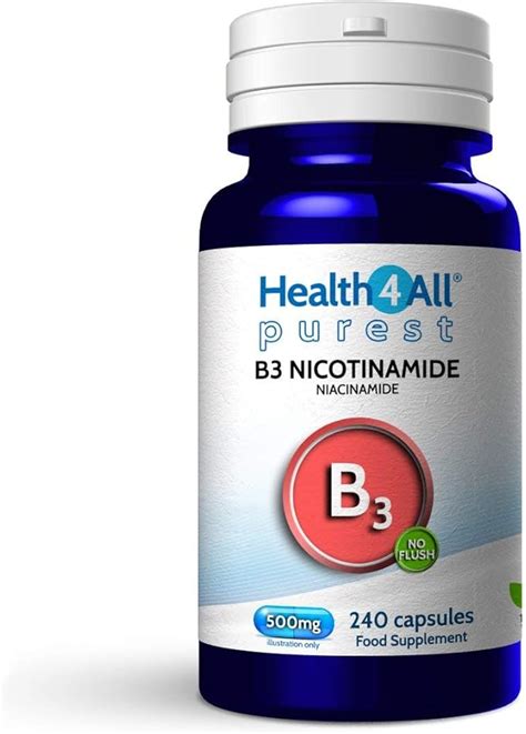 Vitamin B3 Nicotinamide Niacinamide 500mg 240 Capsules V Vegan No Flush Niacinamide Made