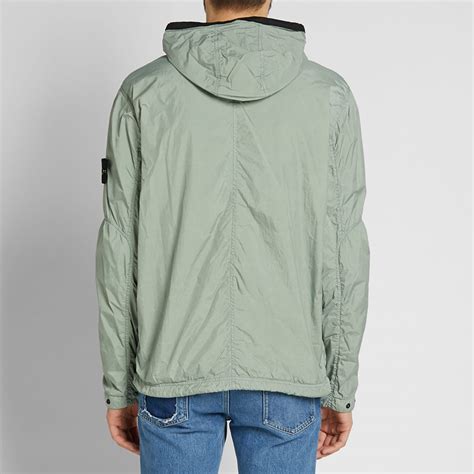 Stone Island Crinkle Reps Hooded Jacket Olive END