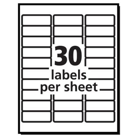 Avery Removable Multi Use Labels 1 X 2 5 8 White 750 Pack 6460 1 Kroger